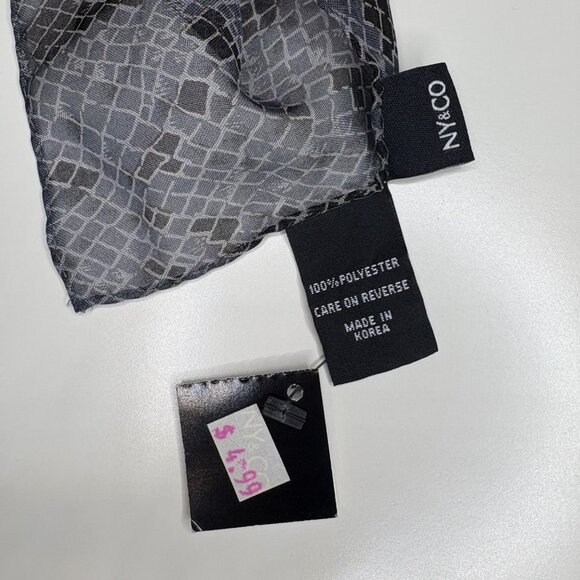 NY & CO, City Silk Womens Scarves Set of 3 Sz OS Animal Print Red Gray Mob Wife - Picture 7 of 8